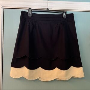 Floreat Cloud Skirt in navy blue and cream from Anthropologie